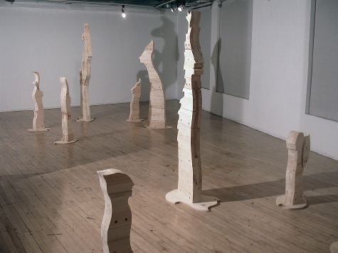 image of installation of Crossroads by Ed Pas at AKA Gallery in Saskatoon