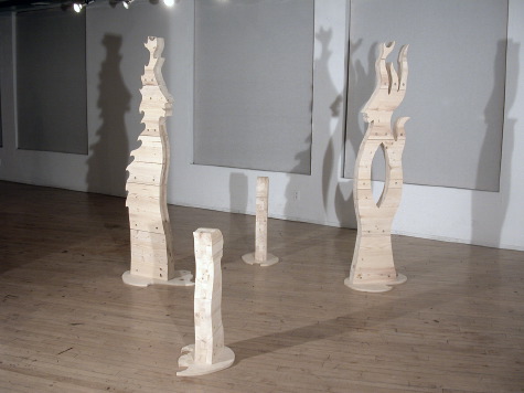 image of installation of Crossroads by Ed Pas at AKA Gallery in Saskatoon