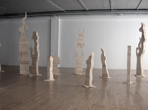 image of installation of Crossroads by Ed Pas at AKA Gallery in Saskatoon