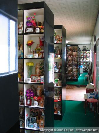 looking from one corner of the columbarium to another