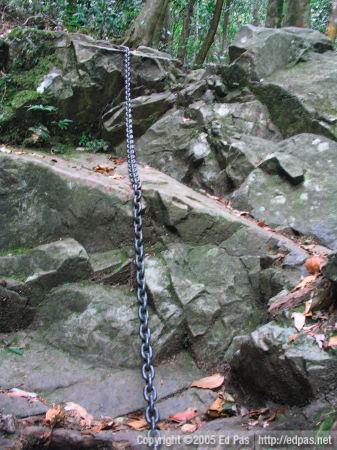 another chain for scaling a rock face