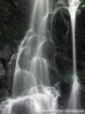 Nanae Big Falls, front view detail